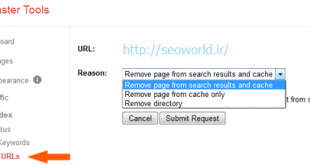 حذف لینک سایت از گوگل Remove URLs وبمستر
